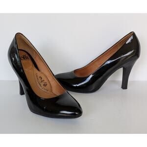 SOFFT Womens Black Patent Leather 3.5” High Heel Pump Shoes Size 7 M